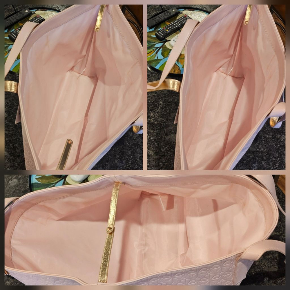 Kate Spade Pale Pink Giant Lined Spade Print Tote Bag - Picture 15 of 15